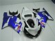 Branco Azul Carenagem GSXR 600 / 750 K1 K2 K3 2001-2003 Branco Azul Carenagem GSXR 600 / 750 K1 K2 K3 2001-2003