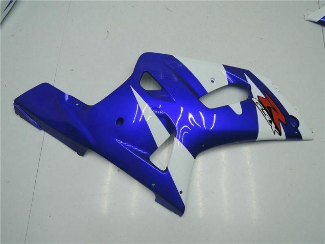 Branco Azul Carenagem GSXR 600 / 750 K1 K2 K3 2001-2003 Branco Azul Carenagem GSXR 600 / 750 K1 K2 K3 2001-2003