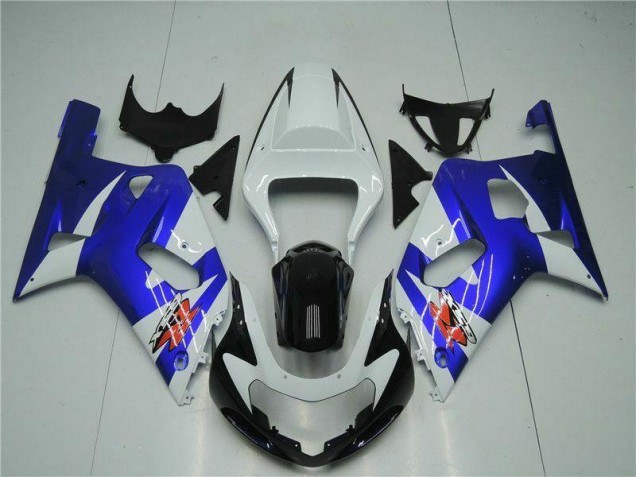 Branco Azul Carenagem GSXR 600 / 750 K1 K2 K3 2001-2003 Branco Azul Carenagem GSXR 600 / 750 K1 K2 K3 2001-2003