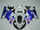 Branco Azul Carenagem GSXR 600 / 750 K1 K2 K3 2001-2003 Branco Azul Carenagem GSXR 600 / 750 K1 K2 K3 2001-2003