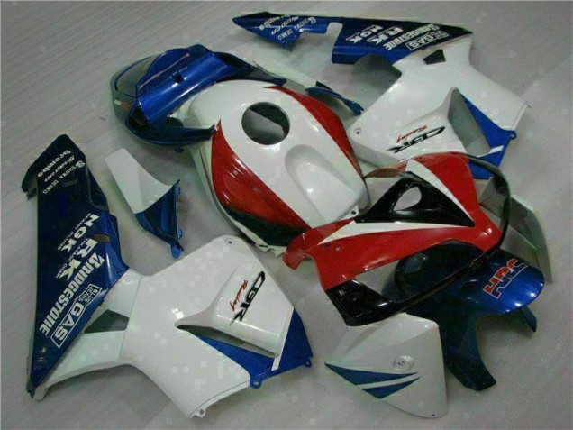 Branco Azul Carroçaria CBR 600RR 2005-2006 Branco Azul Carroçaria CBR 600RR 2005-2006
