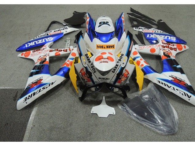 Branco Azul Dark Dog Carenagem GSXR 600 K8 2008-2010