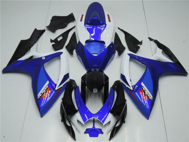 Branco Azul Kit Carenagem GSXR 600 / 750 K6 2006-2007 Branco Azul Kit Carenagem GSXR 600 / 750 K6 2006-2007