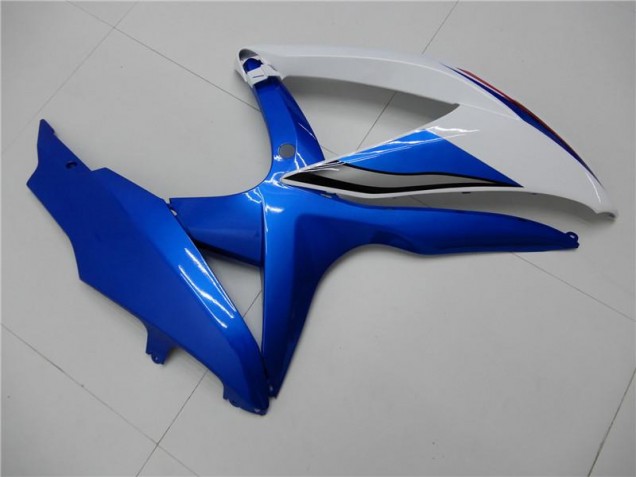 Branco Azul Kit Carenagem GSXR 600 / 750 K8 2008-2010 Branco Azul Kit Carenagem GSXR 600 / 750 K8 2008-2010