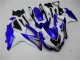 Branco Azul Kit Completo Carenagem GSXR 600 / 750 K8 2008-2010 Branco Azul Kit Completo Carenagem GSXR 600 / 750 K8 2008-2010