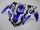 Branco Azul Kit Completo Carenagem GSXR 600 / 750 K8 2008-2010 Branco Azul Kit Completo Carenagem GSXR 600 / 750 K8 2008-2010