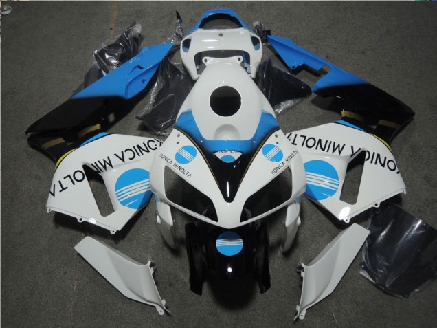Branco Azul Konica Minolta Kits Carenagem CBR 600RR 2005-2006 Branco Azul Konica Minolta Kits Carenagem CBR 600RR 2005-2006