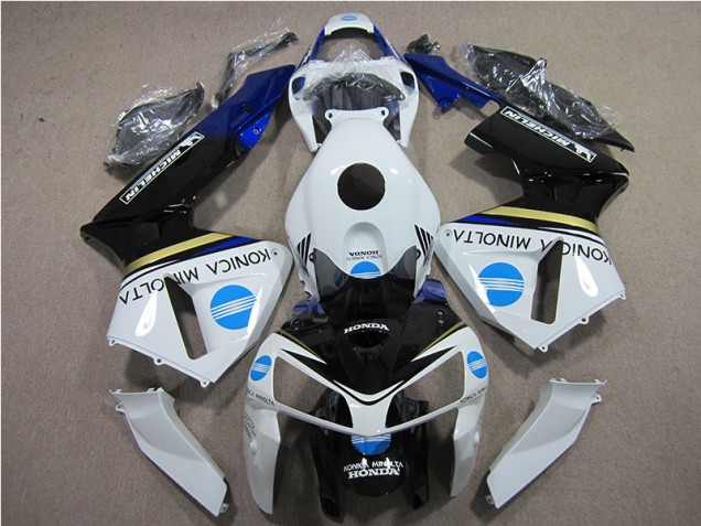 Branco Azul Konica Minolta Kits Completo Carenagem CBR 600RR 2005-2006 Branco Azul Konica Minolta Kits Completo Carenagem CBR 600RR 2005-2006