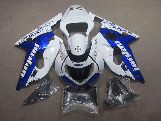 Branco Azul Motul Carenagem GSXR 750 K1 K2 K3 2001-2003 Branco Azul Motul Carenagem GSXR 750 K1 K2 K3 2001-2003