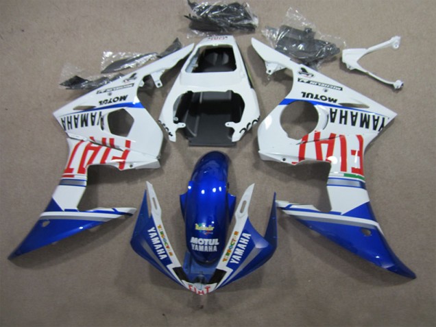 Branco Azul Motul Fiat Carenagem R6 2003-2005 Branco Azul Motul Fiat Carenagem R6 2003-2005