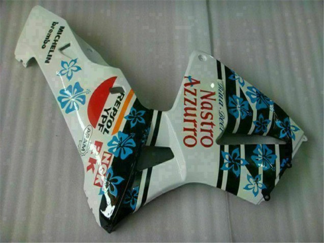 Branco Azul Nastro Azzurro 46 Abs Plástico CBR 600RR 2005-2006 Branco Azul Nastro Azzurro 46 Abs Plástico CBR 600RR 2005-2006