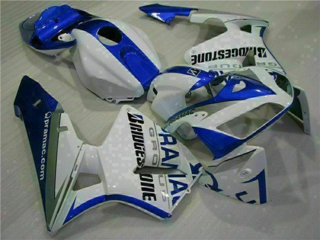 Branco Azul Plásticos CBR 600RR 2005-2006 Branco Azul Plásticos CBR 600RR 2005-2006