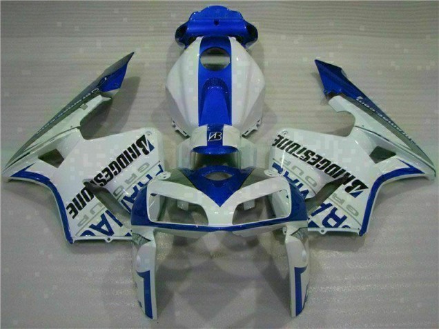 Branco Azul Plásticos CBR 600RR 2005-2006 Branco Azul Plásticos CBR 600RR 2005-2006