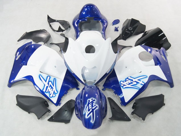 Branco Azul Plásticos GSXR 1300 Hayabusa 1996-2007 Branco Azul Plásticos GSXR 1300 Hayabusa 1996-2007