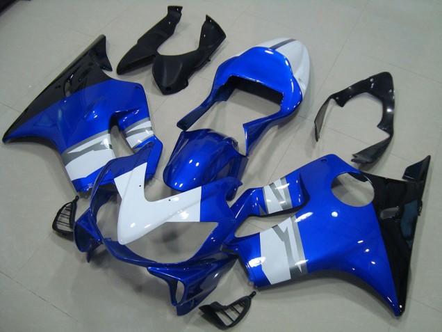 Branco Azul Preto Carenagem CBR 600 F4i 2001-2003 Branco Azul Preto Carenagem CBR 600 F4i 2001-2003