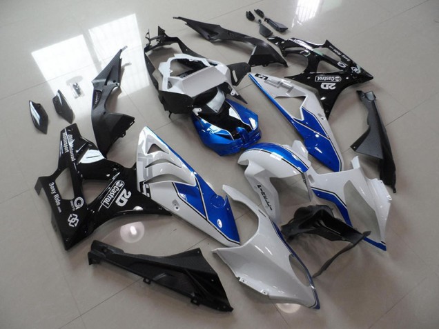 Branco Azul Preto Carenagem S1000RR 2009-2014 Branco Azul Preto Carenagem S1000RR 2009-2014