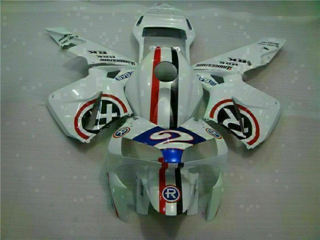 Branco Azul R 2 Carenagem CBR 600RR 2003-2004 Branco Azul R 2 Carenagem CBR 600RR 2003-2004