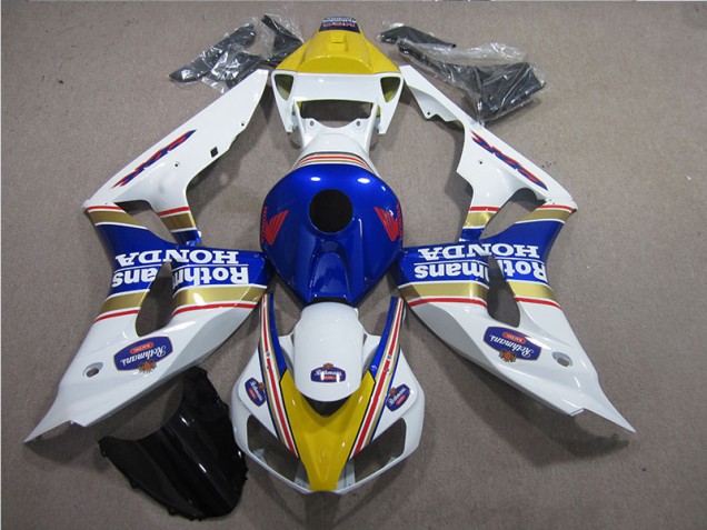 Branco Azul Rothmans Carenagem CBR 1000RR 2006-2007 Branco Azul Rothmans Carenagem CBR 1000RR 2006-2007