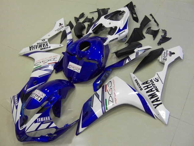 Branco Azul Tri Colour Carenagem R1 2009-2011 Branco Azul Tri Colour Carenagem R1 2009-2011