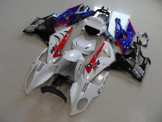 Branco Azul Vermelho Becker Carbon Carenagem S1000RR 2009-2014 Branco Azul Vermelho Becker Carbon Carenagem S1000RR 2009-2014