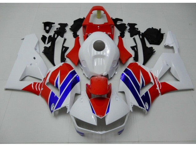 Branco Azul Vermelho Carenagem CBR 600RR 2013-2021 Branco Azul Vermelho Carenagem CBR 600RR 2013-2021