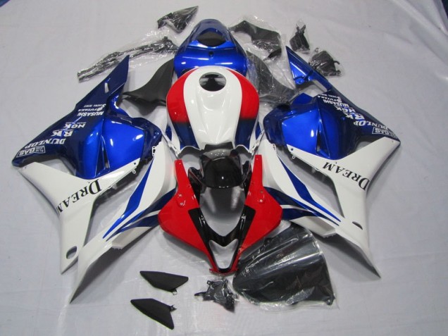 Branco Azul Vermelho DREAM Kits Completo Carenagem CBR 600RR 2009-2012 Branco Azul Vermelho DREAM Kits Completo Carenagem CBR 600RR 2009-2012