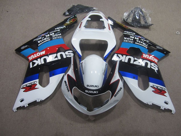 Branco Azul Vermelho Motul Carenagem GSXR 750 K1 K2 K3 2001-2003 Branco Azul Vermelho Motul Carenagem GSXR 750 K1 K2 K3 2001-2003