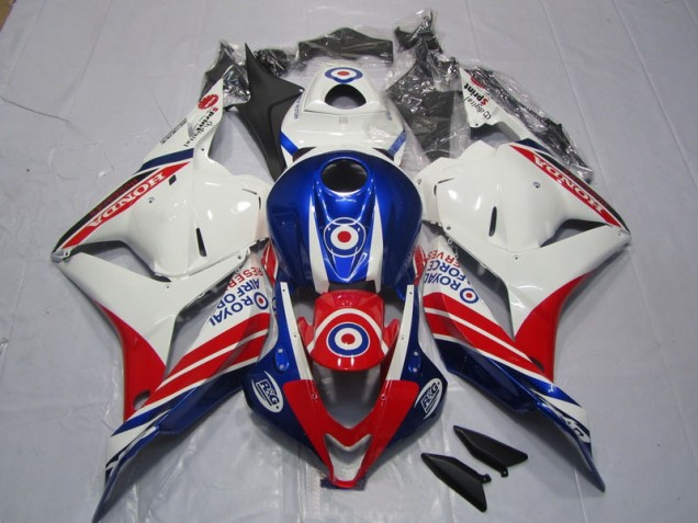 Branco Azul Vermelho Plásticos CBR 600RR 2009-2012 Branco Azul Vermelho Plásticos CBR 600RR 2009-2012