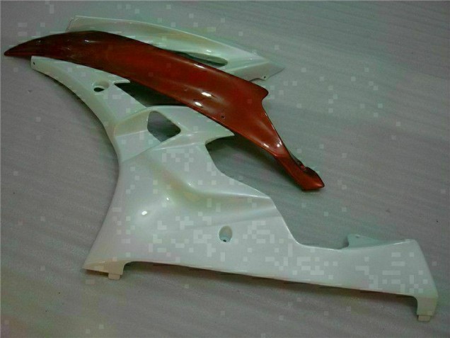 Branco Castanho Carenagem R6 2006-2007 Branco Castanho Carenagem R6 2006-2007