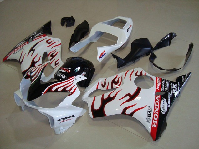 Branco Chama Carenagem CBR 600 F4i 2001-2003 Branco Chama Carenagem CBR 600 F4i 2001-2003