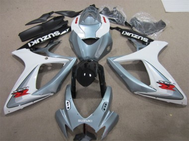 Branco Cinzento Carenagem GSXR 600 K6 2006-2007