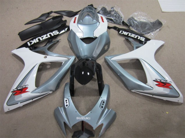Branco Cinzento Carenagem GSXR 600 K6 2006-2007