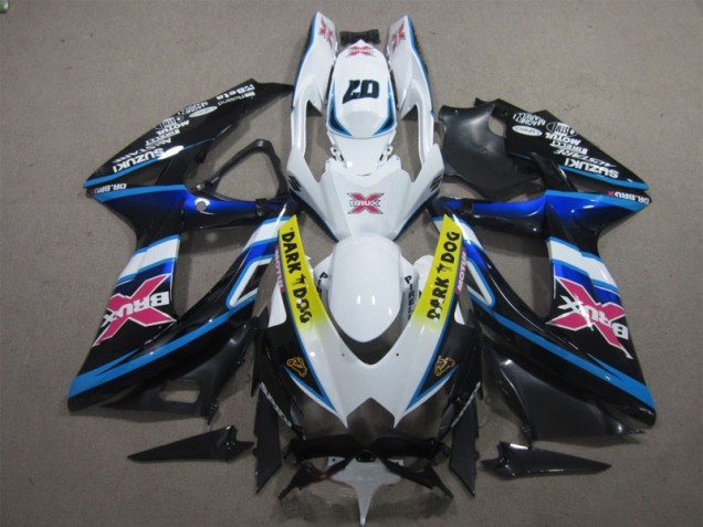 Branco Dark Dog 07 Carenagem GSXR 600 K8 2008-2010 Branco Dark Dog 07 Carenagem GSXR 600 K8 2008-2010