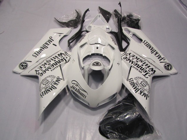 Branco Jack Daniels Carenagem Ducati 1098 2007-2014 Branco Jack Daniels Carenagem Ducati 1098 2007-2014