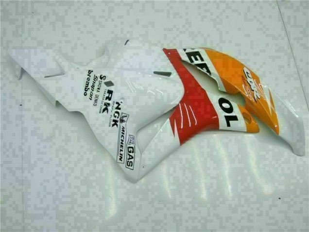 Branco Laranja Repsol Carenagem CBR 600RR 2009-2012 Branco Laranja Repsol Carenagem CBR 600RR 2009-2012
