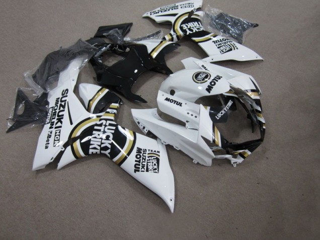 Branco Lucky Strike Preto Motul Carenagem GSXR 750 K11 2011-2021 Branco Lucky Strike Preto Motul Carenagem GSXR 750 K11 2011-2021