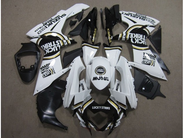 Branco Lucky Strike Preto Motul Kits Carenagem GSXR 600 K11 2011-2021 Branco Lucky Strike Preto Motul Kits Carenagem GSXR 600 K11 2011-2021