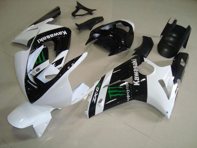 Branco Monster Abs Kit Carenagem & Plásticos ZX6R 2003-2004