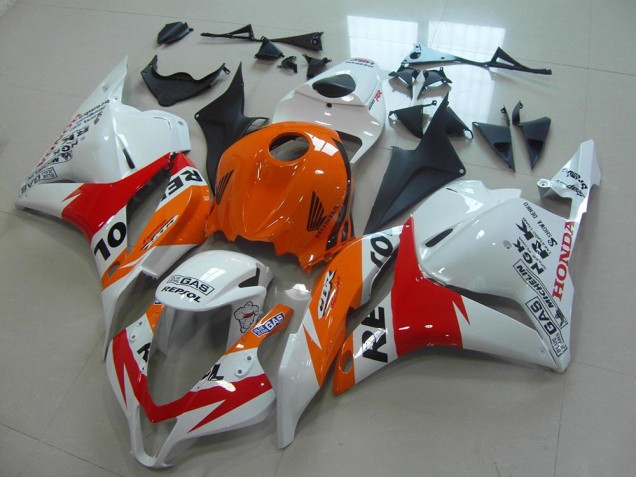 Branco Novo Repsol Carenagem CBR 600RR 2009-2012 Branco Novo Repsol Carenagem CBR 600RR 2009-2012