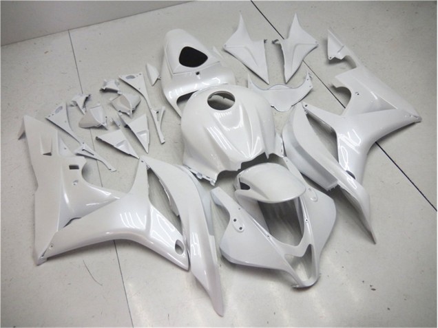 Branco Pérola Abs Carenagem CBR 600RR 2007-2008 Branco Pérola Abs Carenagem CBR 600RR 2007-2008
