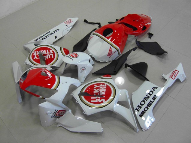 Branco Pérola Lucky Strike Carenagem CBR 600RR 2005-2006 Branco Pérola Lucky Strike Carenagem CBR 600RR 2005-2006