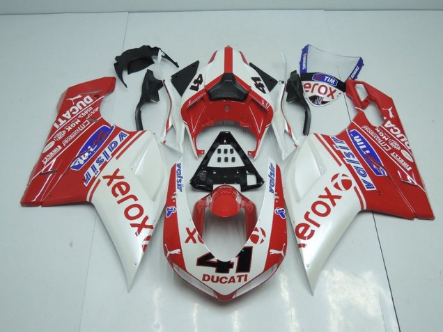Branco Pérola Novo Xerox Carenagem Ducati 848 1098 1198 2007-2014 Branco Pérola Novo Xerox Carenagem Ducati 848 1098 1198 2007-2014