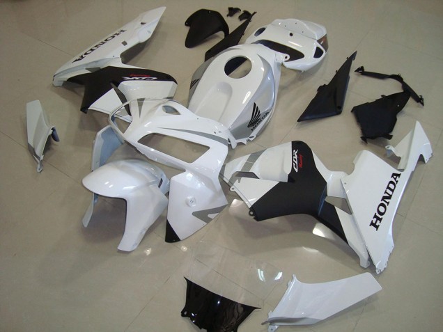 Branco Pérola Preto Fosco Carenagem CBR 600RR 2005-2006 Branco Pérola Preto Fosco Carenagem CBR 600RR 2005-2006
