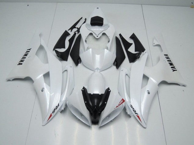 Branco Pérola & Vermelho Adesivo Carenagem R6 2008-2016