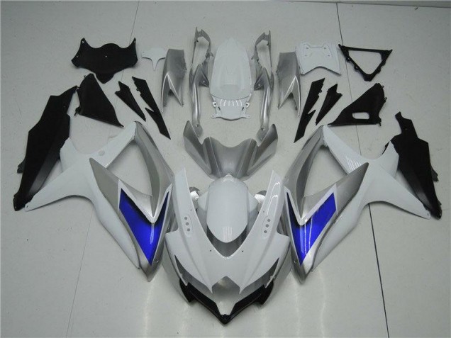 Branco Prata Azul Carenagem GSXR 600 / 750 K8 2008-2010