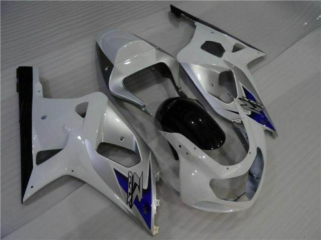 Branco Prata Carenagem GSXR 600 / 750 K1 K2 K3 2001-2003