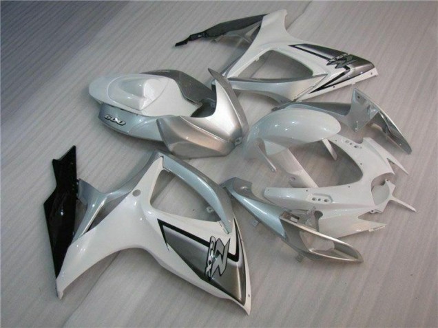 Branco Prata Carroçaria GSXR 600 / 750 K6 2006-2007 Branco Prata Carroçaria GSXR 600 / 750 K6 2006-2007