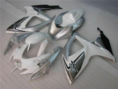 Branco Prata Carroçaria GSXR 600 / 750 K6 2006-2007