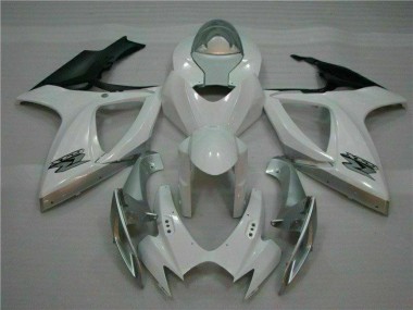 Branco Prata Plástico GSXR 600 / 750 K6 2006-2007