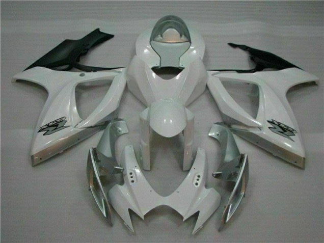 Branco Prata Plástico GSXR 600 / 750 K6 2006-2007